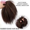 Synthetic Hair Bun Extensions Messy Straight Hair Band Elastic Chignon Scrunchy Wrap Updo False Hair Pieces for Women Hair