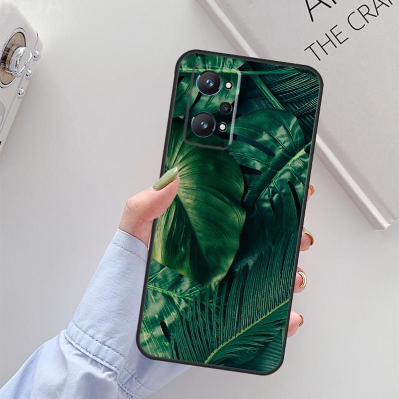 Зеленый тропический лист для Realme 10 11 Pro Plus GT Neo 5 2T C21Y C30 C31 C33 C35 C55 OnePlus Nord CE 2 3 Lite Чехол