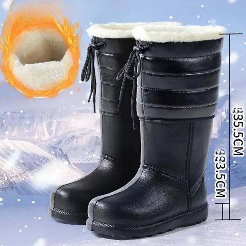 Новые роскошные дизайнерские женские зимние водонепроницаемые ботинки EVA для девочек, классические зимние ботинки, плюшевые короткие ботинки, женские резиновые сапоги