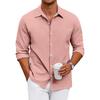 Men's Loose-fitting Casual Button-down Long-sleeved Shirt