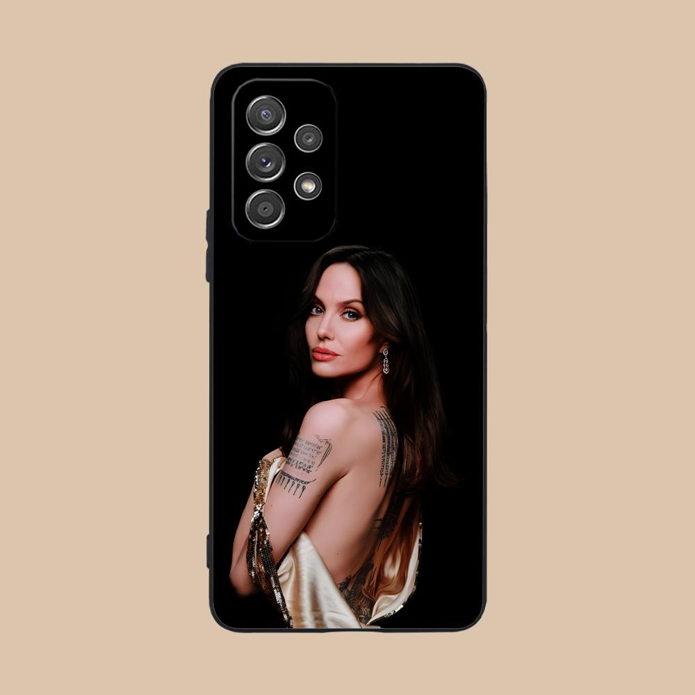 Матовый ТПУ чехол для мобильного телефона Angel Jolie для Samsung Galaxy M55 54 42 35 34 33 32 23 22 15 14 13 12 F55 5G Цветная обложка