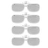 4Pcs Solar Eclipse Glasses Plastic Safe Clip On for Direct Sun Viewing Observing