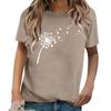 Женская модная повседневная футболка с коротким рукавом и круглым вырезом с принтом