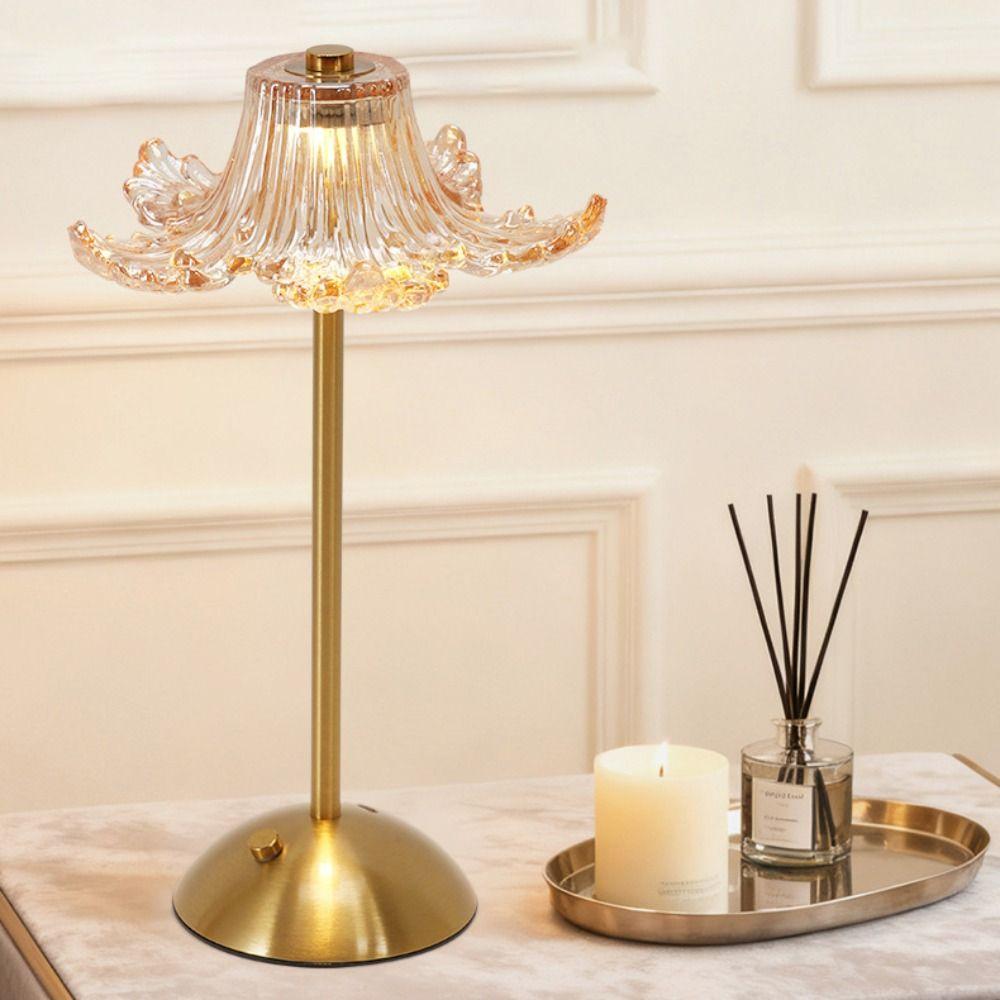 Dimmable Cordless Desk Lamp Touch Switch Touch LED Lamp Vintage Ambient Light Bedside Nightstand