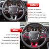 Steering Wheel Cover Trim Interior Accessories Decoration Kit for 2015-2024 Dodge Challenger Charger, for 2014-2024 Dodge Durango & Jeep Grand