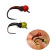 3pcs/4pcs #12 #14 Fast Sinking Offset Tungsten Beadhead Barbless Jig Perdigon Nymph Fly Fishing Trout Lures Black Spotted