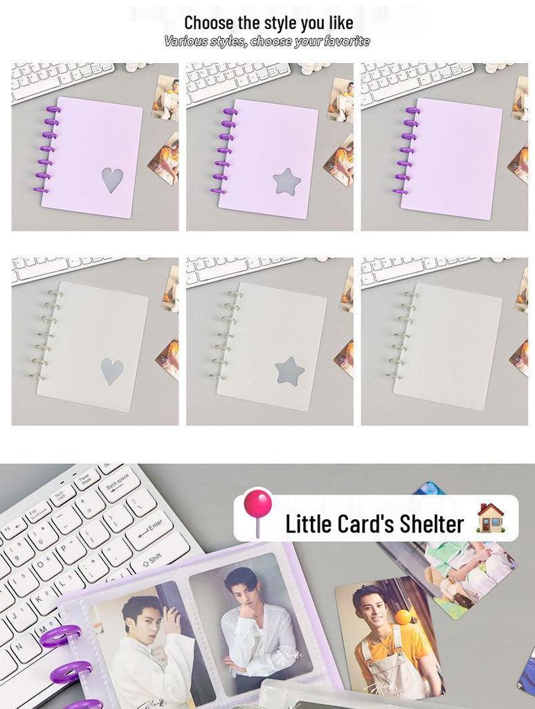 3-inch Polaroid Mushroom Loose-Leaf Album: Four-Grid Idol Card Collection