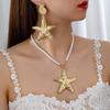 Starfish & Seashell Pearl Jewelry Set: High-End Korean Style Necklace & Earrings