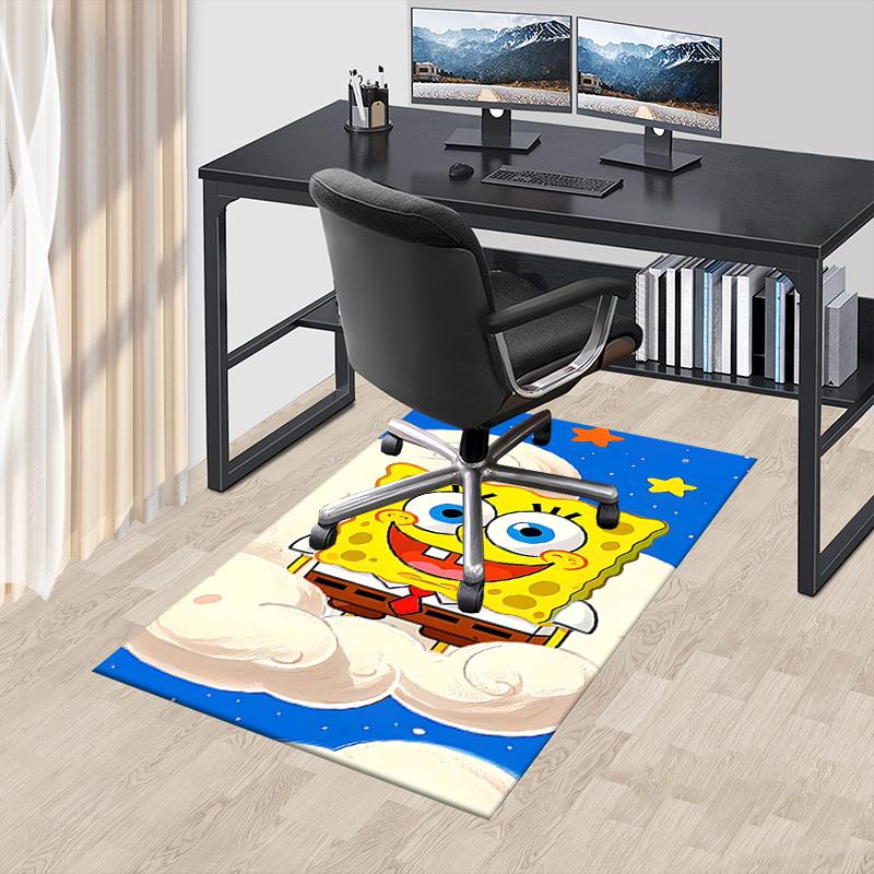 1pc Spongebob Squarepants Carpet for Playroom Bedroom Living Room Sofa Home Decor,kids Game Area Rug Non-slip Floor Mat Y7295
