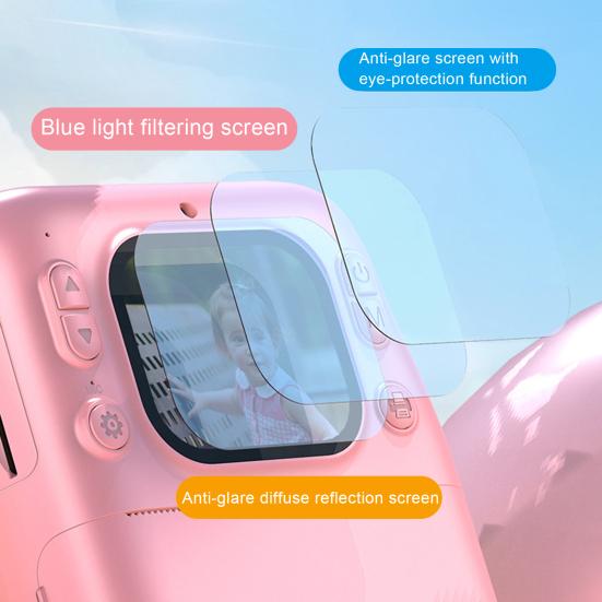 Детская моментальная камера с 2-дюймовым IPS-экраном 1080P Портативная дорожная видеозапись Моментальная цифровая печать для малышей Камера-игрушка с фотобумагой