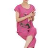 Middle-aged and Elderly Pajamas Women's Summer Suits Summer Tops T-shirts Pants Two-piece Home Clothes