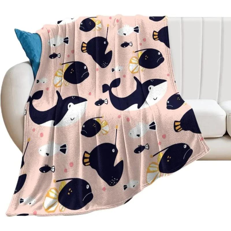 Killer Whale Orca Throw Blanket Ultra Soft Blanket Warm Thin Blanket for Home Bed Couch Blankets Bedspreads for Adults Children