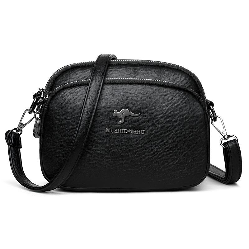 Kangaroo Bag Women's 2025 New Shoulder Bag Messenger Bag Soft Leather Women's Mobile Phone Bag Mother Bag Mother-in-law Bag