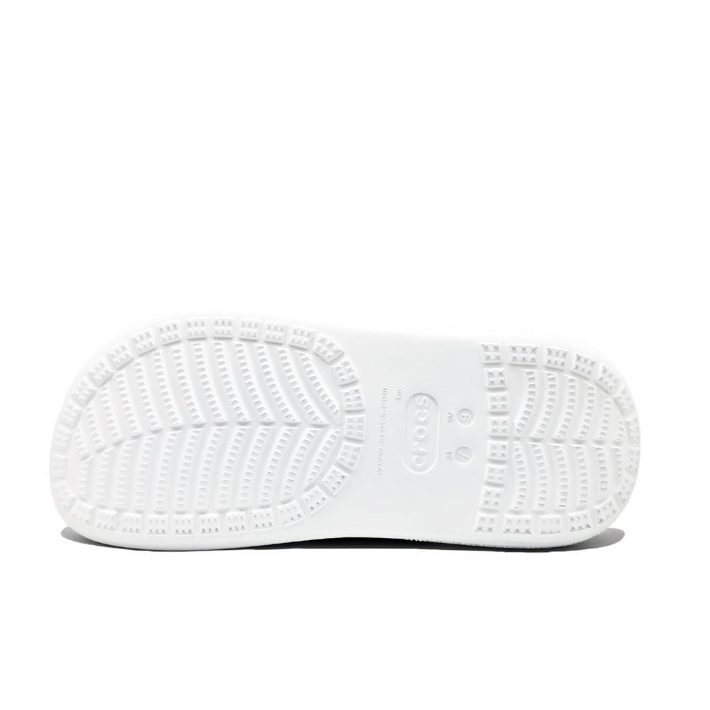 Crocs Crush Clog Party EVA Beach Holiday Relaxed and Comfortable Classic Versatile Fashion Trend Hole Shoes Unisex White