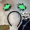 Cute Bat Specter Headband with Pumpkin Glow in Dark Hair Hoop Novelty Party Headdress Headwear Party Accessories