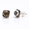 Garnet, Amethyst, Labradorite Silver Earring, Silver Jewelry, Stud Earring, 925 Sterling Silver Handmade Jewelry
