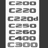 JDW3  For Mercedes Benz AMG W204 W205 W206 C200 C220 C220d C300 C400 C250 C260 Logo Car ABS 3D Trunk Letter Logo Badges Accessories