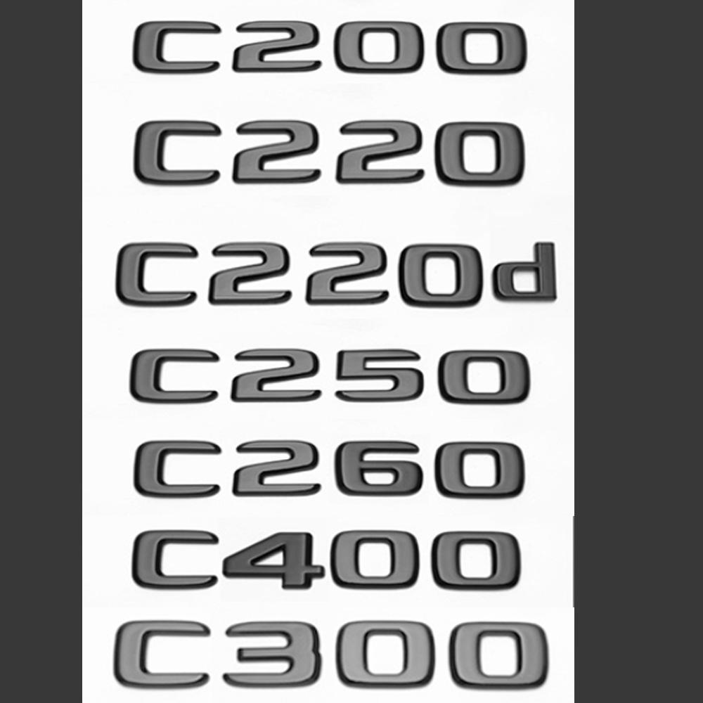 JDW3  For Mercedes Benz AMG W204 W205 W206 C200 C220 C220d C300 C400 C250 C260 Logo Car ABS 3D Trunk Letter Logo Badges Accessories