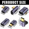 Упаковка из 6 шт. адаптеров-переходников USB4 Type C, преобразователь USB C с поддержкой быстрой зарядки 100 Вт и скорости передачи данных 40 Гбит/с