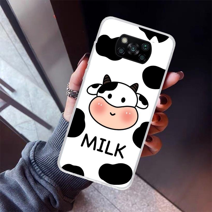 Dairy Cattle Cow Speckle Cute Phone Case for Xiaomi Poco F7 Ultra X7 X6 X5 Pro X4 Gt M8 M7 Redmi 15 15C 13 13C 12 12C Soft Cover