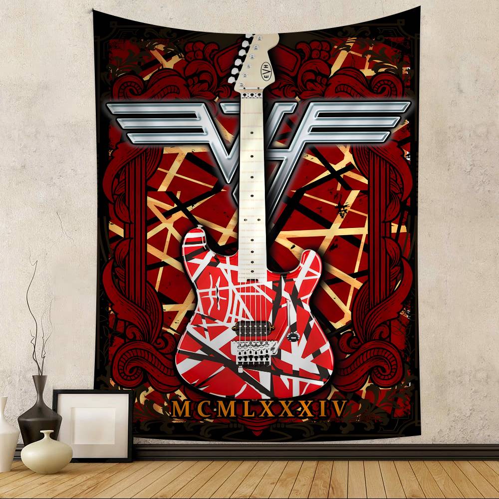 Van Halen Retrorock Band Hanging Bohemian Tapestry Hanging Tarot Hippie Wall Rugs Dorm Japanese Tapestry