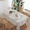 Amazon American Country Solid Color Cotton And Linen Tablecloth Rectangular Fringed Dining Table Fabric Coffee Table Cover American Style