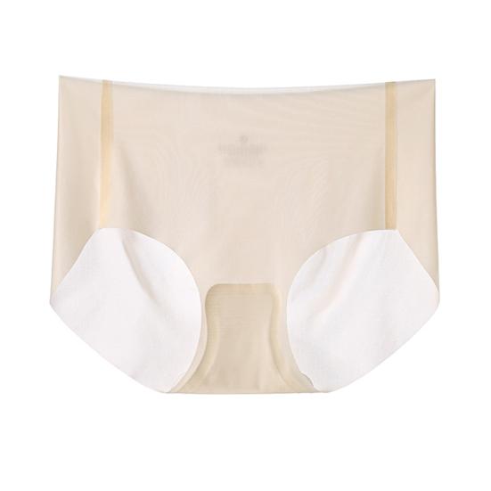 Ice Silk Seamless Underwear for Women Ultra Thin High Waist Panties Soft Breathable Briefs Quick-drying Underpants