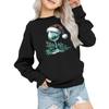 Kids' Fashion Loose-Fit Casual Long-Sleeve Christmas Print Oversized Crewneck Sweatshirt