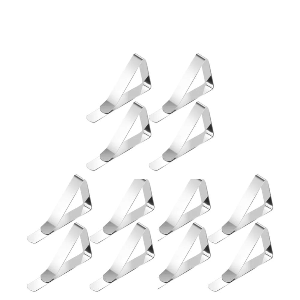 4-12pcs Stainless Steel Tablecloth Clamps Table Cloth Clips Holder for Party Wedding Promenade Picnic Table Cover Clamps Decor