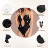 Women Shapewear Deep V-Neck Body Shaper Backless U Plunge Thong Shapers Waist Trainer Women's Clear Strap Padded Push Up Shapewear