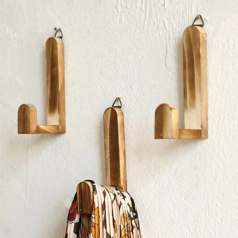 Bohemian Wall Hooks Rustic Wood Hooks Creative Door Hanger  Home Decoration