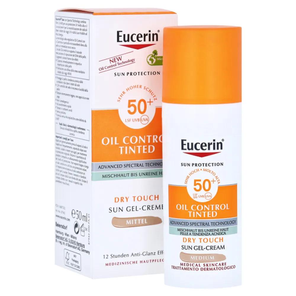 Eucerin Oil Control Tinted Sun Gel Cream SPF50+ Medium 50ml