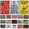 SAVE WATER DRINK BEER Tin Sign Alcohol Vintage Metal Sign Backyard Bar Retro Plaques Man Cave Pub Decor Bar Rules Iron Painting
