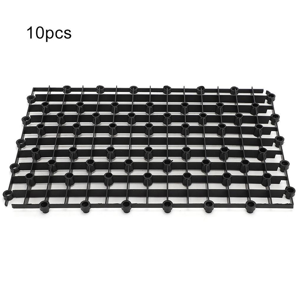 10Pcs Plastic Splicing Aquarium Filter Bottom Grid Plate Screen for Aquarium Fish Tank UseBlack