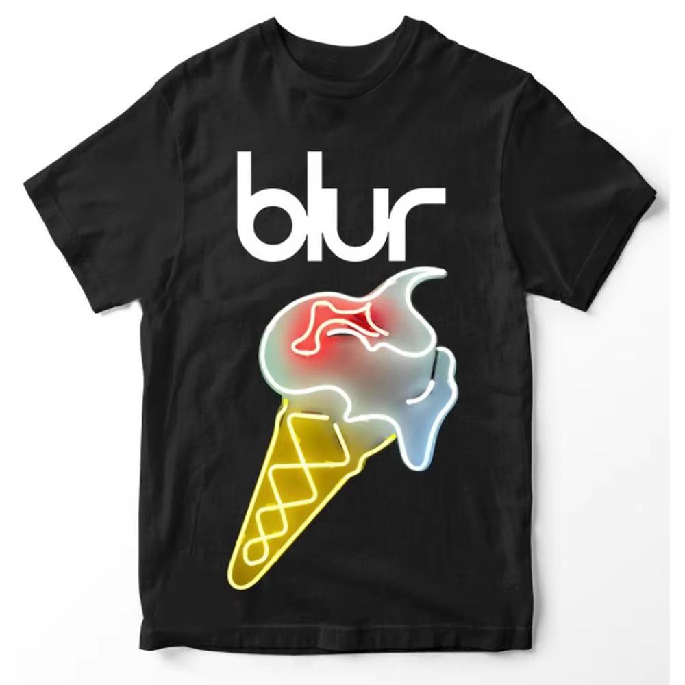 BLUR БЛУР Бэнд Британский Рок Панк Повседневная Футболка Мужская и Женская Люксовый Бренд Группы Оверсайз Унисекс Короткий Рукав Уличная Одежда Хлопок