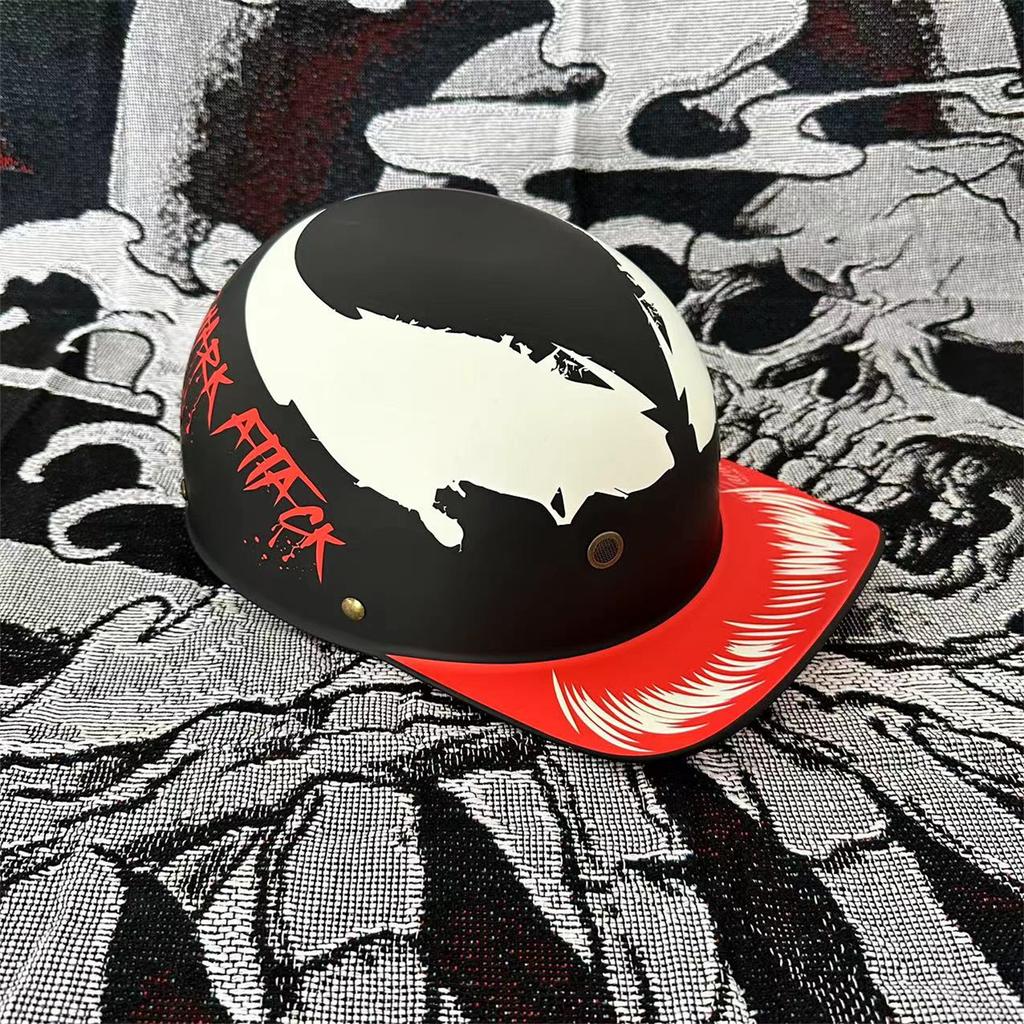 Мото Ретро Бейсбольный Шлем Мотоциклетный Шлем Скутер Мужской и Женский Уличная Мода Половинный Шлем