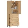 Высокий комод Sonoma Oak 69,5 x 34 x 180 см ДСП