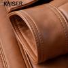 Kaiser Мужская кожаная куртка из овчины с отложным воротником KS83506