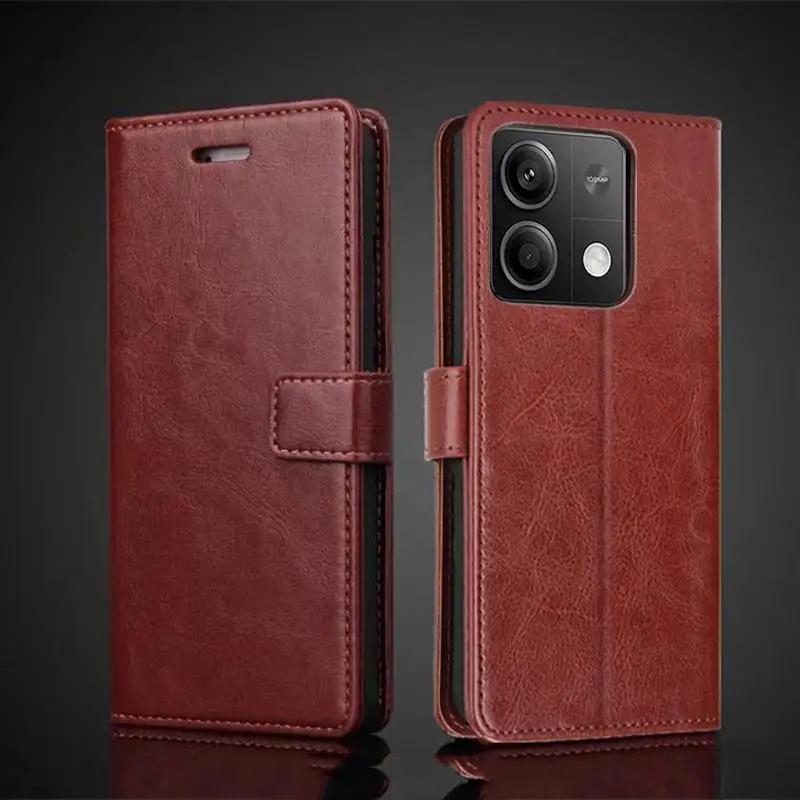 Leather Flip Cover Card Holder Cover Case for Xiaomi Redmi Note 14 4G 5G Note 14 Pro 5G Plus 14 Pro+ POCO X7 Retro Wallet Case Fundas Coque