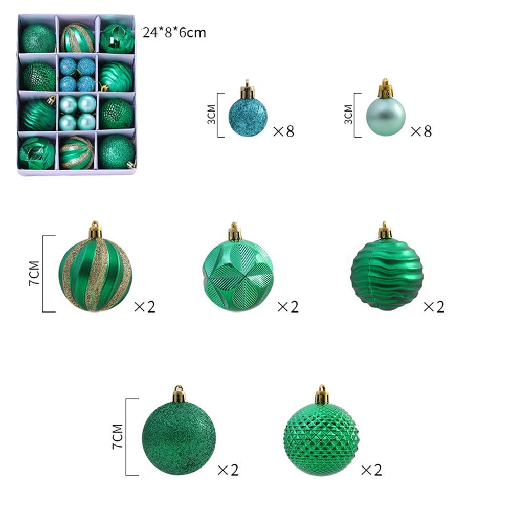 26PCS Mixed Christmas Balls Baubles Xmas Tree Ornament Christmas Home Decoration