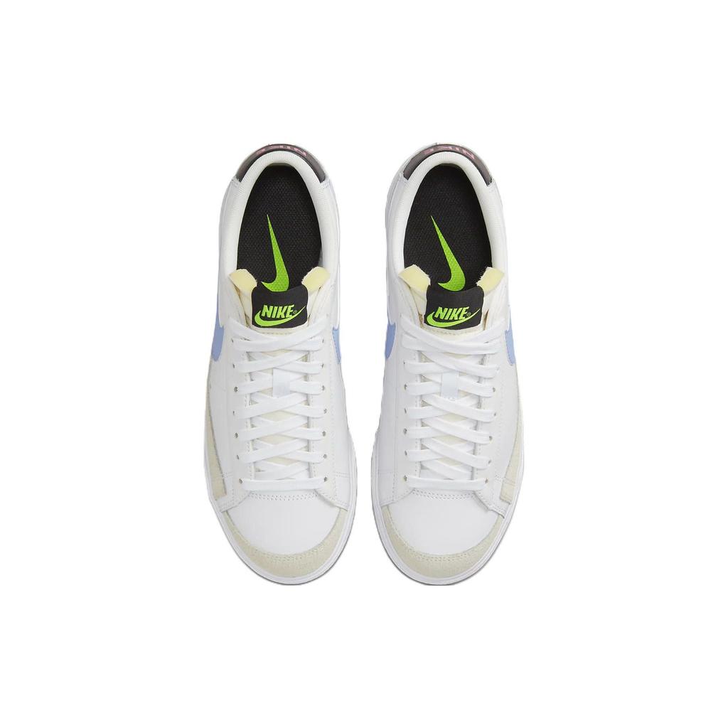 Nike Кроссовки Blazer Low на платформе Белые Сине-голубой Bliss Женские Volt Черный FJ0738-100