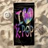 1 шт. Пляжное полотенце с принтом «Звездное небо Я люблю K-pop», Мягкое, Впитывающее, Легкое, из Микрофибры, для Пляжной Вечеринки, Путешествий, Кемпинга