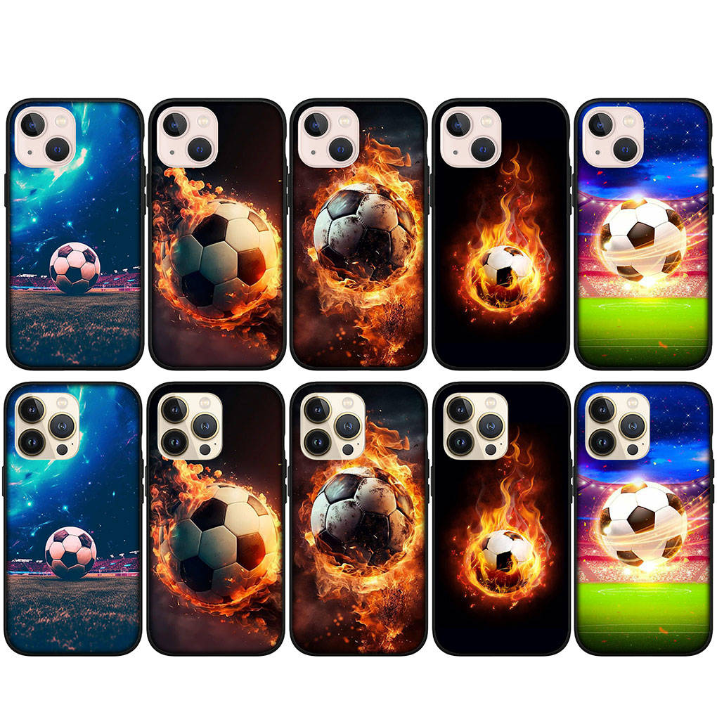 For iPhone 15 14 Xiaomi Redmi Note 13 12 11 Pro Max X 8 7 XR Samsung Galaxy A24 A15 A05 S24 S23 Huawei OPPO A38 Soccer Sports Football NO7 Phone Case