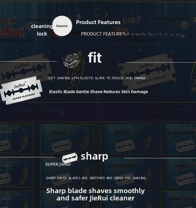 100-Pack Stainless Steel Double-Sided Razor Blades for Men's Manual Razor and Eyebrow Trimmer