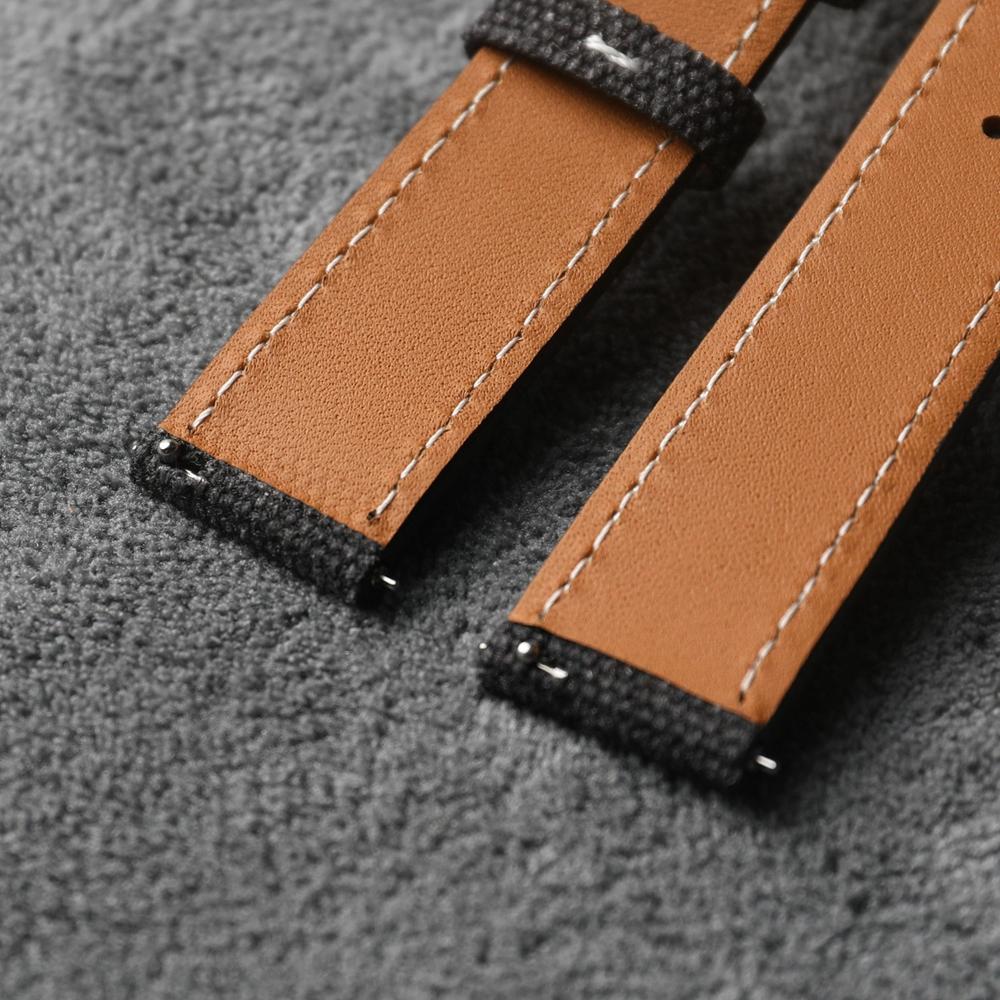 Классический ремешок из ламинированной вручную кожи с бронзовой застежкой, 20 мм, 21 мм, 22 мм, подходит для бронзового браслета для часов, мягкий тонкий мужской ремешок для часов