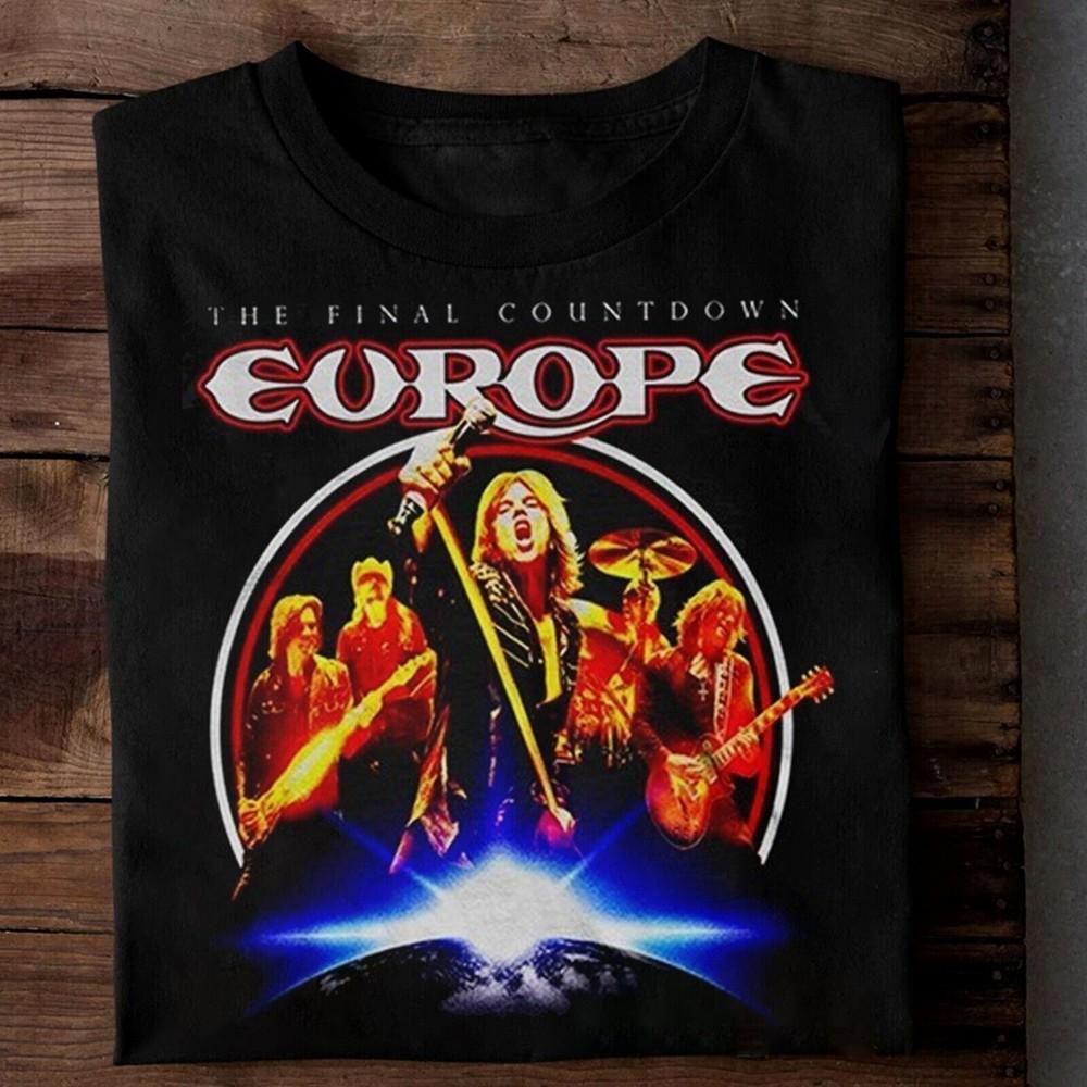 Редкая европейская группа The Final Countdown Футболка Хлопок Унисекс S-5XL Футболка 1N2405 Унисекс Футболка
