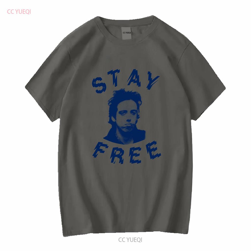The Clash Mick Jones Stay Free Punk Rock White T Shirt Not Seditionaries Joe Strummer long or short sleeves vintage Washed