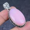 Подвеска ручной работы из стерлингового серебра 925 пробы с натуральным розовым опалом 2,05 дюйма K5O07