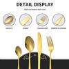 Набор столовых приборов из 24 предметов, подарочная коробка, нержавеющая сталь, нож для стейка в стиле вестерн, вилка, ложка, столовые приборы, кухонный набор инструментов для домашнего хозяйства и бизнеса