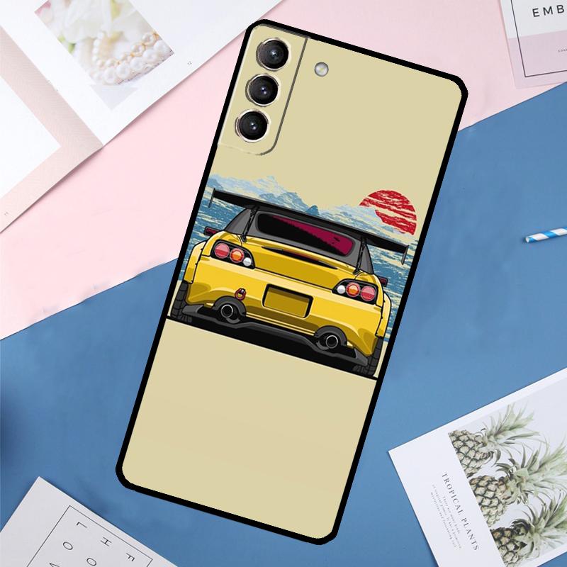Япония JDM Чехол для автомобиля для Samsung Galaxy S24 Ultra S21 S22 S23 S25 Ultra S9 S10 Plus S20 FE S25 FE Задняя крышка